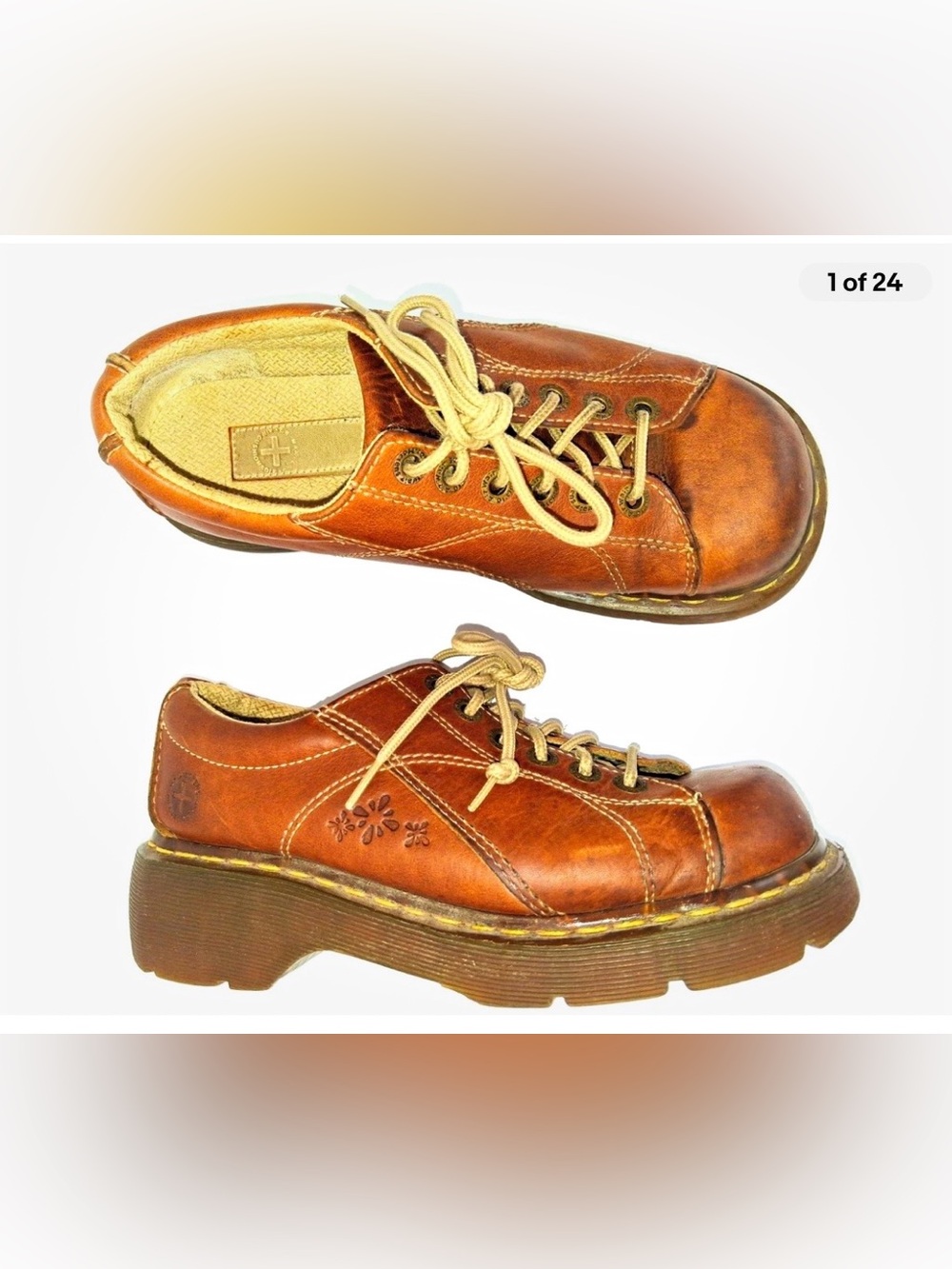 Dr. Martens Brown Leather Platform Lace-Up Platforms